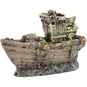Resin Aquarium Fish Tank Decorations Landscape Pirate Ship Wreck Ship Vintage Design Boat Aquarium Accessories Home Decorations