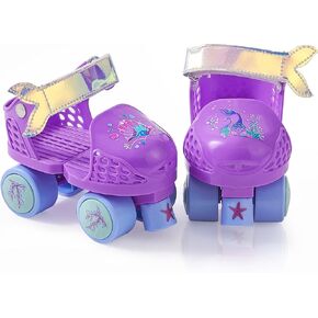Kids Roller Skates for Girls and Boys Age 2-4 Years Old,Adjustable Quad Toddler Children Beginner Roller Skates