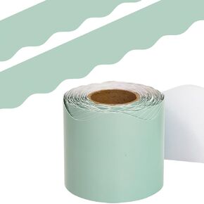 Sea Glass Green Bulletin Board Borders Scalloped Border Trim for Classroom Decoration Back to School Decor 52ft One Roll
