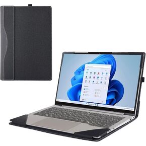 Laptop Cover Case for Lenovo ThinkBook 14 Gen 6 / Gen 7/Gen 8 14" Notebook PC (NOT Working with Other Lenovo Models). 2-in-1 PU Leather Detachable Notebook Sleeve (Black)