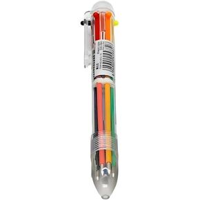 Multicolor Pens, 0.7mm 6-in-1 Multicolor Ballpoint Pen, 6-Color Retractable Ballpoint Pens for Office School Supplies