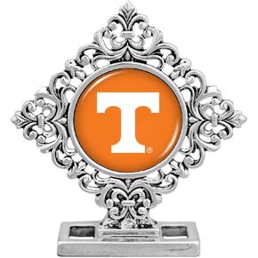 From the Heart Tennessee Volunteers Diamond Shaped Ornate Desk Decor, 2.5 x 2.375 inches, Silver Officially Licensed UT