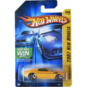 Hot Wheels '69 Ford Mustang, 1:64 Scale Die-Cast Car, Yellow, 5 x 7 x 2 Inches, Ages 3+