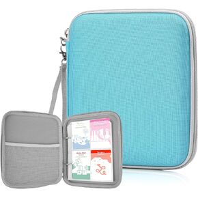 WOT I Card Holder for Yoto Cards, 80 Pockets Card Case with Zipper for Player & Mini Audiobook Cards, Portable Card Binder with Mesh Bag for Travel, Blue