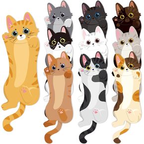 30Pcs Cat Paper Bookmarks, Adorable Kitty Design Page Markers Book Page Clips for Book Lovers, Reading Accessories Gift for for Students Teachers,10 Styles