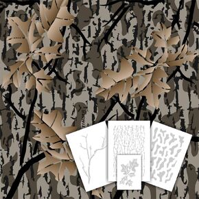 Redleg Camo® Fall Woods camo Stencil kit