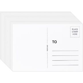 25 Pieces Blank Postcards for Mailing 4x6 Inches, Printable Heavyweight Paper Cards 14pt/300gsm for DIY Thank You Cards, Greeting Cards Birthday Card and More(White)