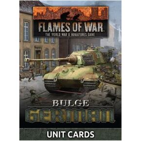 Battlefront Miniatures Flames of War WW2: Bulge: German Unit Cards