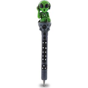 Alien DJ Novelty Pen - Fun and Unique Kids and Adults Ballpoint Pen, Cute Science Fiction Space Writing Pen Instrument For School & Office Desk Decor