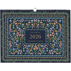 RIFLE PAPER CO. Appointment Calendar, Dated for the Months of January - December 2026, Space for Everyday and Monthly Notes, Remember Birthdays & Anniversaries (15" L x 12" W), Wildwood