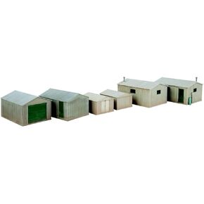 Walthers Cornerstone HO Scale Metal Yard Shed - Kit - Set of 2 Each of 3 Styles