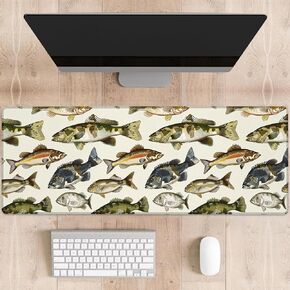Funny Sloth Gaming Mouse Pad, Cute Sloths Hanging on Branches Large Desk Mat for Computer, Extended Keyboard Laptop Mouse Pads 31.5×11.8in, Non Slip Rubber Mousepad for Office Decor Gifts