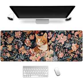Storm Cattle Gaming Mouse Pad, Computer Keyboard Desktop Powerful Black Cattle Mouse Pads for Home, Work, Desk Decor, Large Office Laptop Anti-Slip Rubber Base Desk Mat 31.5×11.8 in