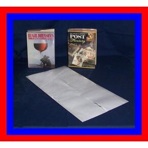 10-11" x 24" Brodart Archival Fold-On Book Jacket Covers - Center-Loading, Clear, Mylar, Adjustable