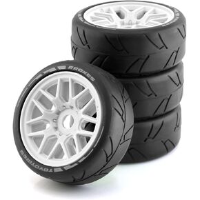 Lifehead 1/8 Scale 103mm Outer Diameter RC Flat Track car Rally car Tires and Rims for HPI WR8 HSP Hobao ARRMA Redcat Losi Kyosho VRX etc. 17mm Hex