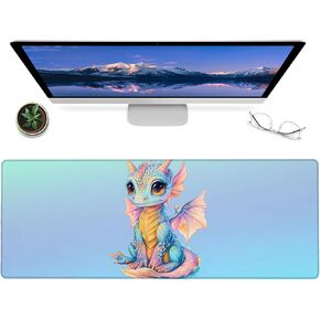 Potted Plant Branch Gaming Mouse Pad,12x31.5in Non-Slip Rubber Botanical Desk Mat,Large Extended Minimalist Mousepad for Office Home Laptop,Mice Pads Gifts,Game Lover Deskmat Decor
