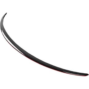 Red Line True Carbon Fiber Spoiler Compatible for Tesla Mode Y 2025 2024 Rear Trunk Wing Model Y 2023 Original Spoiler Lip Car Accessories(My Bright 2021-2025)