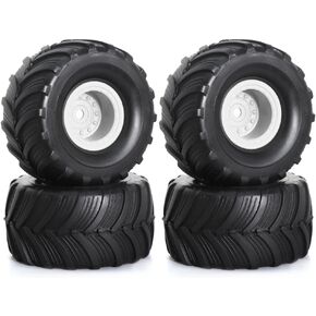 fujita 1/18 1/24 RC Crawler car Monster Truck Tire for SCX24 FMS FCX24 Trx4-M (Black)