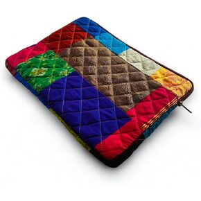 Laptop Sleeve - Crafted from Recovered Materials- for iPad, Tablet, Laptop- 5 Screen Size Diagonal_Multicolor (Bright Indian Prints, 13 inches)