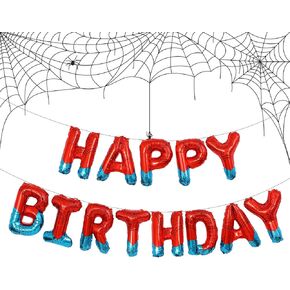 TNT Pixel Happy Birthday Banner – 16 Inch Retro Pixel Foil Letter Balloons Kit, Gaming Party Decorations for Boys & Girls, Miner Party Supplies for Kids, Game Art Birthday Signs (Pixel)