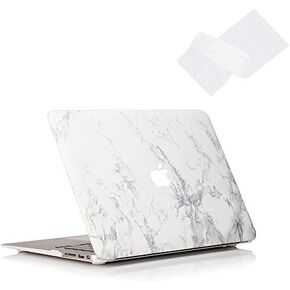 RUBAN Case Compatible with MacBook Air 11 Inch Release (A1370/A1465) - Slim Snap On Hard Shell Protective Cover and Keyboard Cover for MacBook Air 11, Marble