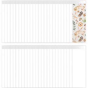 50PCS Clear Bookmark Sleeves 7.17 x 2.36 inch Plastic Blank Bookmark Cover Photobooth Frames Vinyl Book Markers with Hole for Students Reading Christmas Valentine’s Day Wedding Graduation Party Favor