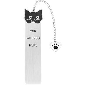 Cat Bookmark, Mabor Metal Bookmarks for Reading Women Gifts for Cat Lovers One Piece Aesthetic Cute Bookmarks for Book Lovers Metal Bookmark Cute Gifts for Girls