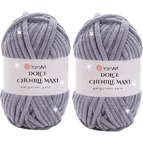 2 Skein Yarn Art Chenille Yarn, Velvet Yarn, Super Soft Fluffy Bulky 5, for Knitting Crocheting Crafting Blanket Amigurumi, Soft Velvet Baby, Durable, 100gr x 2, 100yards x 2, Dark Green (574)