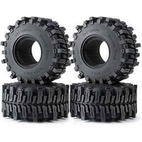 RCLIONS 4PCS 2.2inch RC Crawler Tires with Foam Insert 125mm/4.9inch Outer Diameter for 1/10 RC Crawler Car