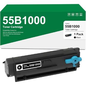 55B1000 Black Toner Cartridge with Chip 1-Pack Replacement for Lexmark 55B1000 Toner Cartridge for MS331dn MS431dn MS431dw MX331adn MX431adn MX431adw MX432adwe Laser Printer Ink