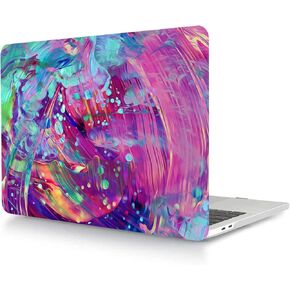 MacBook Pro 13 Inch Hard Case - Retina Display, Matt Plastic Hard Shell Cover - Green Purple