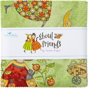 Teresa Kogut Ghoul Friends 5" Stacker 42 5-inch Squares Charm Pack Riley Blake Designs 5-16050-42