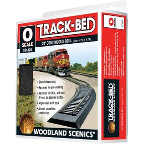 Woodland Scenics O Scale Track-Bed Roadbed Material - Continuous Roll - 24ft