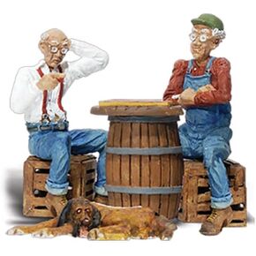 Woodland Scenics G Scale Scenic Accents Figures/People Checker Players & Dog