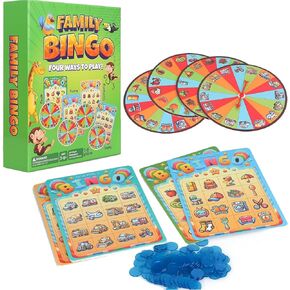 لعبة Bingo Family للأطفال الصغار الذين تتراوح أعمارهم بين 3 سنوات | 4-in-1 bingo التعليمية مجموعة للأطفال مع الأرقام ، والكلمة البصر ، والرسائل والحيوانات | لعبة لوحة صديقة للأسرة للتعلم والمرح | 2-4 لاعبين in Kuwait