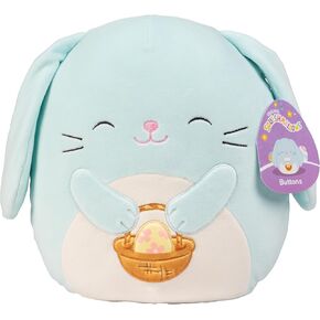 Squishmallows Original 10-Inch Buttons The Blue Easter Bunny - Official Jazwares Plush - Collectible Soft Squishy Stuffed Animal Toy - Add to Your Squad - Gift for Kids, Girls & Boys