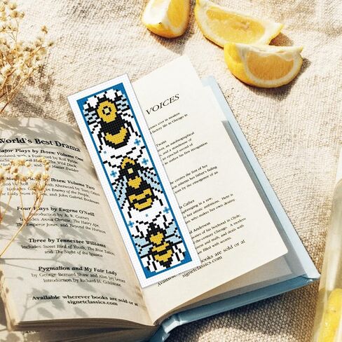 ORIGACH 6 Set Horse Cross Stitch Bookmark Kit for Beginner with Backing Felt Floss Instructions DIY Stamped Embroidery Bookmark Kit for Adults, Book Lovers in Saudi Arabia