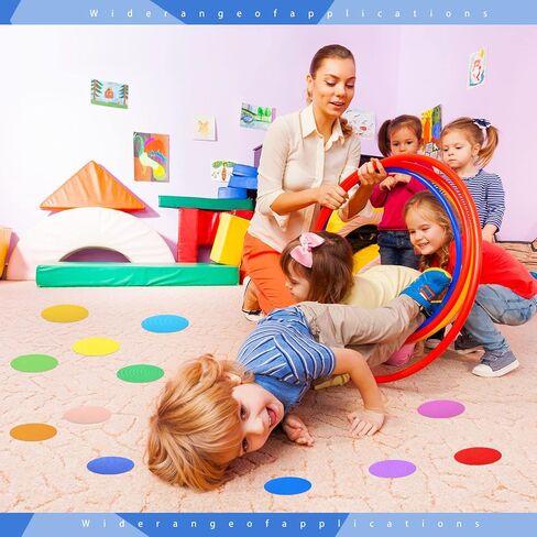 TAOBARY 240 PCS علامات السجاد نقطات الطابق علامات النقاط الأرضية ، ودوائر السجاد متعددة الألوان علامات السجاد لرياضة رياض الأطفال في مرحلة ما قبل المدرسة لوازم مدرس (لون المعكرون) in Saudi Arabia