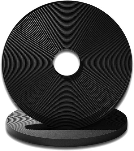 520 Beta Black Standard Hidehs Troughs Matte Biothane - جلد منقوش | Biothane USA (1/2 "عريض ، 25 قدم) in Saudi Arabia