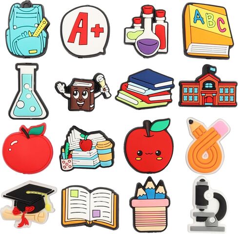 14Pcs Back to School Silicone Focal Beads Bulk, Silicone Beads for Beadable Pen Keychain Making, DIY Pen Beads Making Silicone Bead for First Day of School Party Supplies Gifts in Saudi Arabia