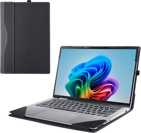 Laptop Case Cover only for Acer Swift 16 AI (SF16-51 / SF16-51T) 16 inch [Do Check Model] Notebook Sleeve Computer Bag Protective 2-in-1 Detachable PU Leather Shell (Black) in Saudi Arabia