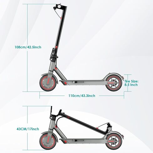 Electric Scooter for Adults,350W/500W/600W Powerful Motor,8.5/10" Tires,Up to 19/25 MPH,15/22/28 Mile Range,Dual Braking System,Foldable Lightweight EScooter for Young,Max Load 265 LBS,APP Control in Saudi Arabia