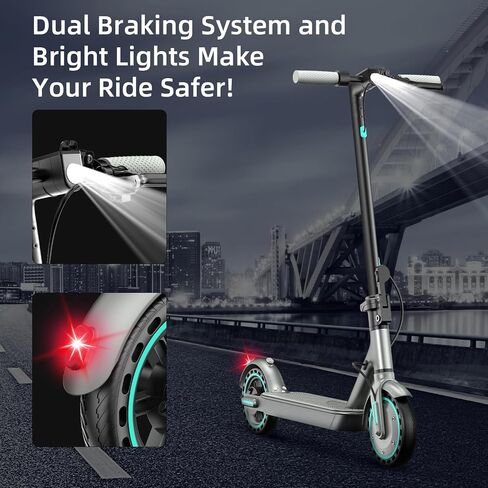 Electric Scooter for Adults,350W/500W/600W Powerful Motor,8.5/10" Tires,Up to 19/25 MPH,15/22/28 Mile Range,Dual Braking System,Foldable Lightweight EScooter for Young,Max Load 265 LBS,APP Control in Saudi Arabia