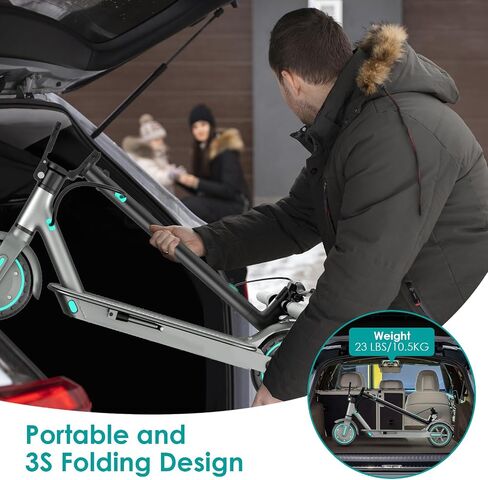 Electric Scooter for Adults,350W/500W/600W Powerful Motor,8.5/10" Tires,Up to 19/25 MPH,15/22/28 Mile Range,Dual Braking System,Foldable Lightweight EScooter for Young,Max Load 265 LBS,APP Control in Saudi Arabia