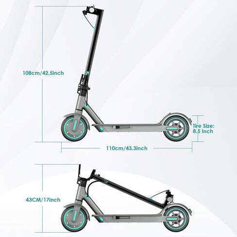 Electric Scooter for Adults,350W/500W/600W Powerful Motor,8.5/10" Tires,Up to 19/25 MPH,15/22/28 Mile Range,Dual Braking System,Foldable Lightweight EScooter for Young,Max Load 265 LBS,APP Control in Saudi Arabia