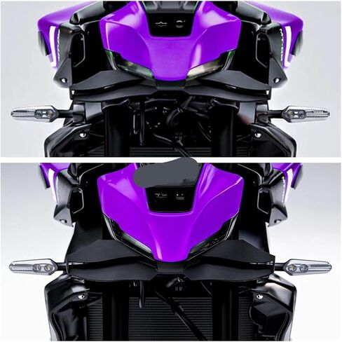 Compatible with MT-09 MT09 SP 2024 2025 Motorcycle Carbon Downforce Naked Frontal Spoilers Winglet Aerodynamic Wing Front Spoiler Kit(Carbon Fiber-Grey) in Saudi Arabia