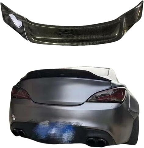 متوافق مع Hyundai Genesis Coupe Spoiler 2009-2012 ألياف الكربون اللامعة/FRP الإكسسوارات المفسدة على غرار الأسلوب (الأسود الساطع) in Kuwait