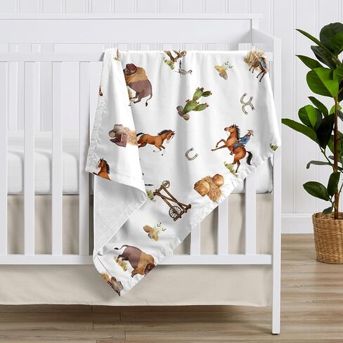 تصميمات سويت جوجو وايلد ويست باندانا بيبي بوي يتلقى بطانية قماط آمنة لحديثي الولادة أو الأطفال الصغار، عربة مقعد سيارة ناعمة من مينكي - أحمر رعاة البقر في جنوب غرب البلاد in Kuwait