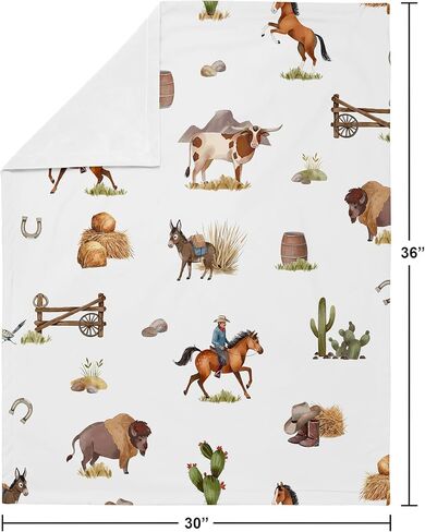 تصميمات سويت جوجو وايلد ويست باندانا بيبي بوي يتلقى بطانية قماط آمنة لحديثي الولادة أو الأطفال الصغار، عربة مقعد سيارة ناعمة من مينكي - أحمر رعاة البقر في جنوب غرب البلاد in Kuwait