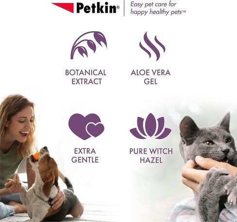 Petkin Jumbo Pet Ear Pipes ، 80 مناديلًا رطبة إضافية ، 2 حزمة -منظف أذن الحيوانات الأليفة المزيف لإزالة الأوساخ ، الرائحة ، وآمنة الشمع ، وسهلة الاستخدام للحيوانات الأليفة للكلاب ، والقطط ، والجزر والقطط in Kuwait